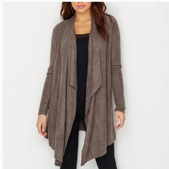 Barefoot Dreams Cozychic Lite-Island Wrap Cocoa Color Size L/XL - Picture 3 of 13